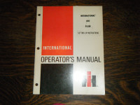 International 800 Plow Setting up Instructions Operators Manual