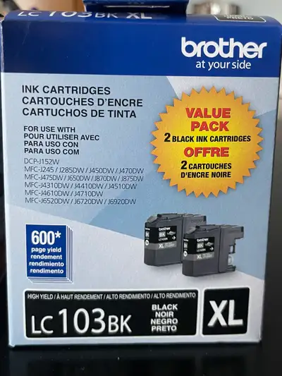 Brother ink cartridges Black LC103 & 3 color LC103CL value Pack, View more