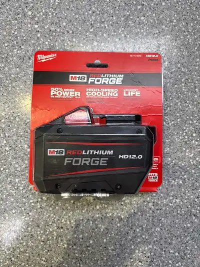 Milwaukee 18V 12AH Red Lithium Forge Battery NIP, View more