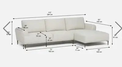 structube beige sectional couch , View more