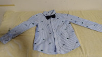 Toddler's Long Sleeve Shirt with Bowtie Dinosaur 5T