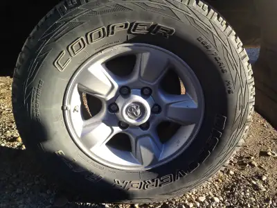 TRD 6x139.7 or 6x5.5 inch bolt pattern alloy rims, includes tires and tire pressure sensors (TPMS)....