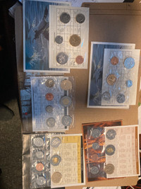 CANADA UNCIRCULATED COIN SET-1989, 1990, 2002, 2004, 2005