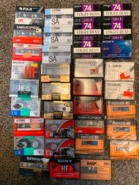 Vintage new sealed cassette tapes Sony TDK etc