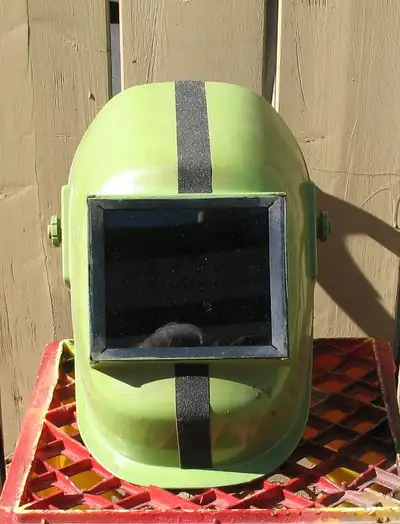 Ancient Old Timer Welding Helmet - Great Halloween Mask or Welding Gear Showpiece. Still has many hr...