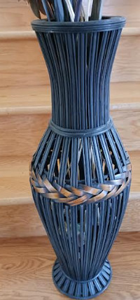Wicker Vase with accent band