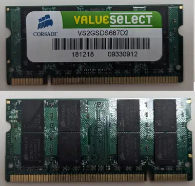 Corsair RAM 2GB PC2-5300 DDR2-667 200-Pin SODIMM Laptop Memory V, View more