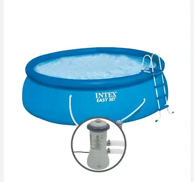 18ftx48 Quick Setup Inflatable Pool with filter, pump, ladder, View more