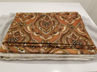 California King Brown Patterned Polyster Bed Sheets