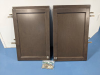 Cabinet Doors - TWO double sets - incl all hardware