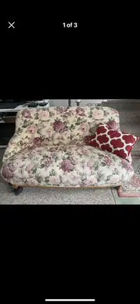 Beautiful little antique couch. 