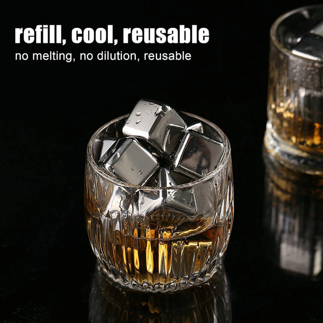 Whiskey Stones 4 Pack,Reusable Ice Cubes, High Cooling Technolo in Other in City of Toronto - Image 2