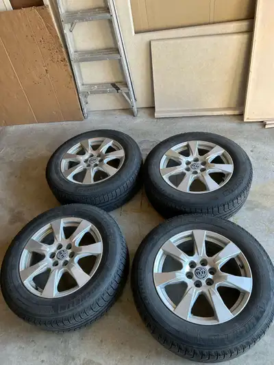 Selling all 4 Michelin winter tires and 18-inch after-market aluminum rims, as shown in photos. Driv...