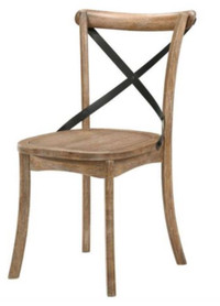 Kendric Faux Wood Armless Side Chair - Rustic Oak
