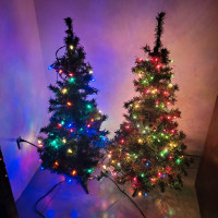 2 - 4'  christmas trees lights included Not sold separately 