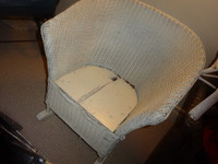 Child vintage white rocker/chair ,good condition  40s?