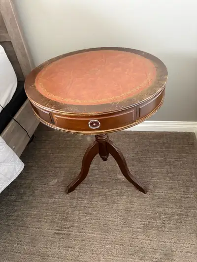 Antique small round table., View more