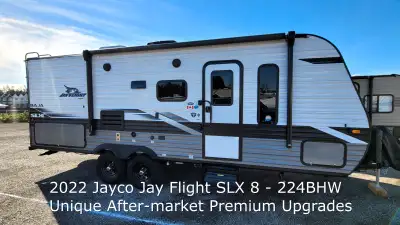 Almost-new 2022 Jayco Jay Flight travel trailer packed with premium after-market features and unique...