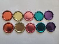 BRAND NEW and NEVER USED Chrome 1in Flattened Bottlecaps