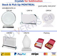 Sublimation Crystal Blanks /// stock Montreal