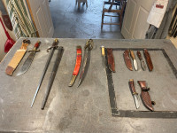 Antique swords and knives