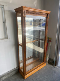 Solid wood display cabinet 