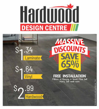 Get Free Installation on Hardwood, Laminate & Vinyl Floors!