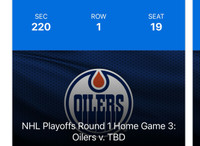 GAME 5 ROW 1 AISLE SEATS CENTRE ICE BELOW FACE VALUE
