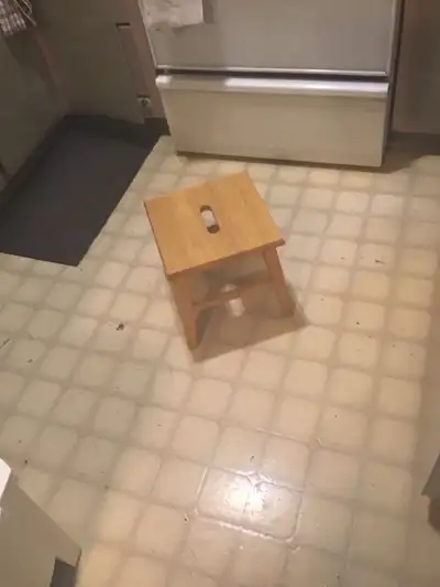 petit tabouret en bois ( rare), View more