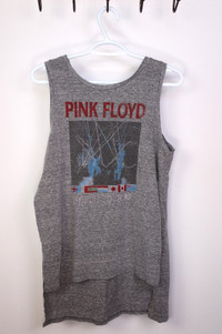 Pink Floyd Sleeveless Long Side Cut Graphic Tshirt Small