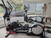 Equipment gym rowing and eleptical