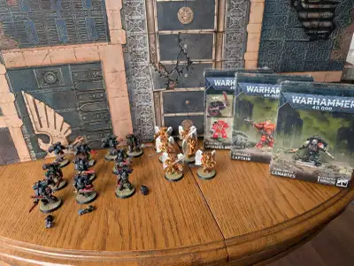 Blood Angels Lot NIB Lemartes (New model) NIB Blood Angels upgrade pack NIB Blood Angeles Captain 10...