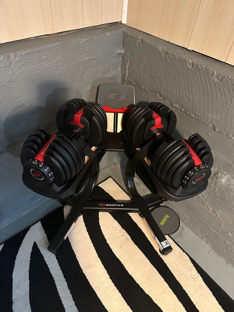 Bowflex adjustable weights and stands Exercise Equipment Sudbury