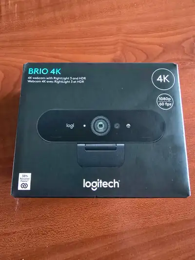Logitech Brio 4K Pro Webcam with HDR & Noise-Cancelling Mics, View more