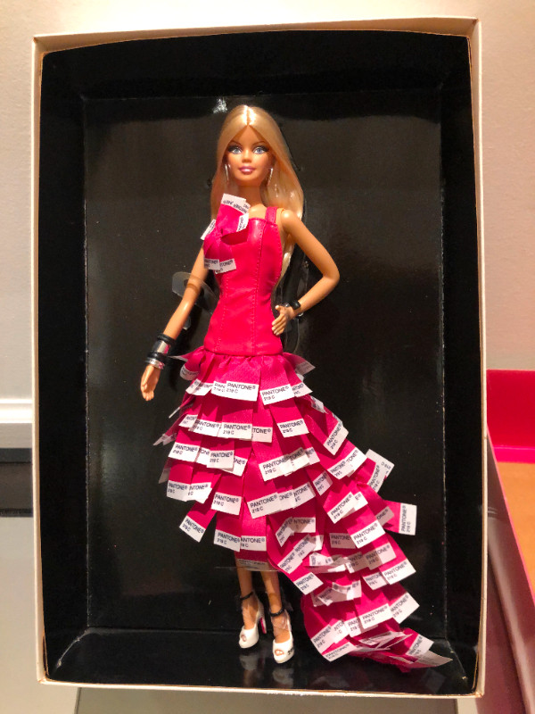 Barbie Doll Pop Culture PINK in PANTONE Gold Label 2011 New in Arts & Collectibles in Vancouver - Image 3