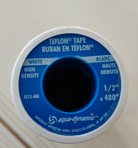 Teflon tape 1/2" x 480"