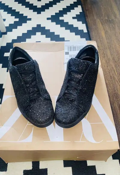 Men’s ZARA BLACK GLITTER SNEAKERS  SIZE 11/11.5 EUR 45 & SIZE 13, View more