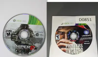 Game Disks Sniper 2 + Kinect Game Fighter Uncaged Xbox 360 $10, View more