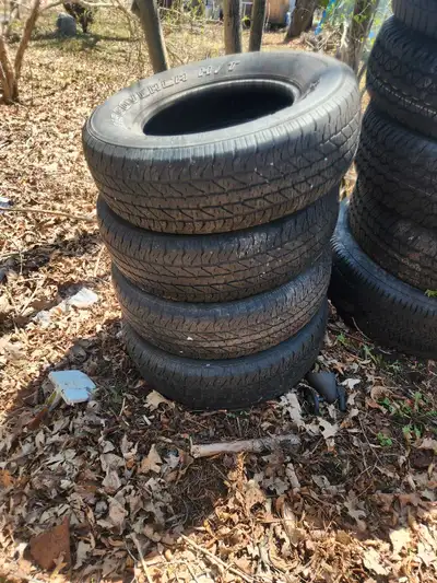 4 Cooper Discover H/T Tires 225/75R16 still have some tread life in them have some weather crack Loc...