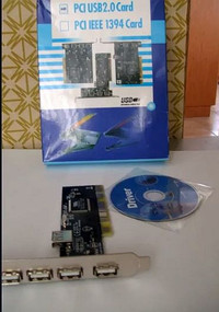 4 port USB 2.0 PCI card for desktop computer