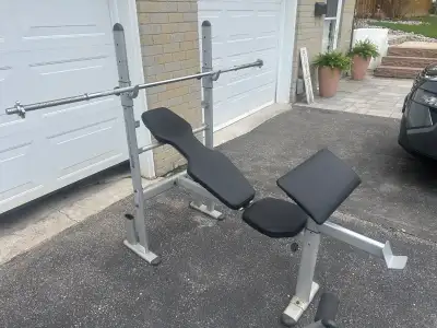 adjustable bench press with barbell, View more