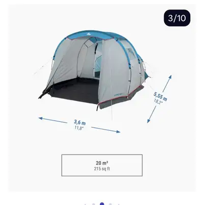 Decathlon 4-Person Camping Tent, View more