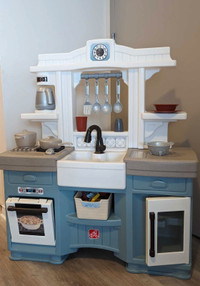 Play kitchen blue for kids 