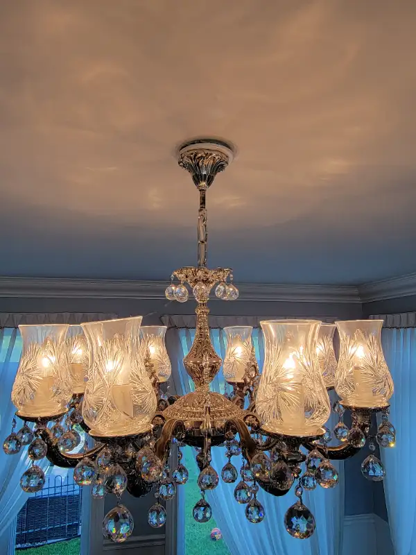 lustre argent 6 branches _ silver chandelier in Indoor Lighting & Fans in Laval / North Shore - Image 6