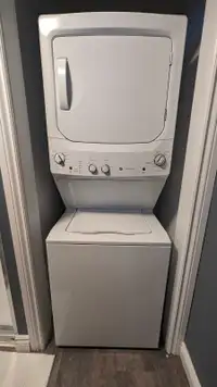 GE Stacked Washer and Dryer 27"
