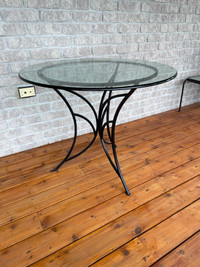 Outdoor Metal/Glass Table