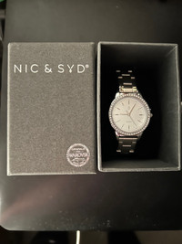 Ladies Nic&amp; Syd Swarovski silver watch 