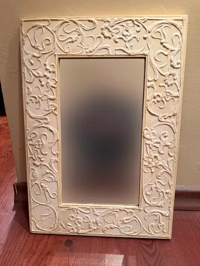 Bevelled Mirror in Handmade Gesso Frame by Theresa Casey, View more
