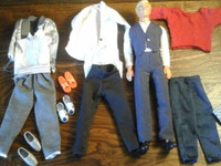 Vintage 1988 Ken Doll with 4 outfits