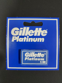 Gillette Platinum Double Edge (DE) Safety Razor Blades - 10 Pack